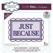 Matrices de découpe - Just because - 2 dies - Creative Expressions