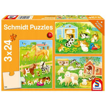 Puzzle 24 pièces - 3 Puzzles - Mes Amis de la Ferme - Schmidt Spiele