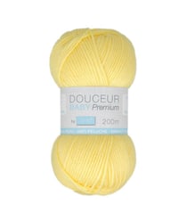 Fil à tricoter Douceur Baby Premium - Trimits : Idéal pour les Tricots de Bébé 100 Jaune