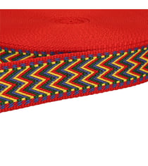 Bobine 14,5m sangle chevrons 38mm multicolore
