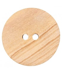 Carte de 3 boutons Bois beige 2 trous 18mm - Union Knopf Marron