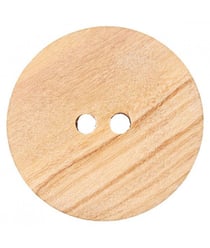 Carte de 3 boutons Bois beige 2 trous 18mm - Union Knopf Marron