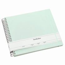 Semikolon 361771 Album à spirales Maxi Mucho - 34,5 x 30 cm, album photo, 90 pages blanc crème, livre photo, vert mousse pastel