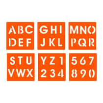 LOT 6 POCHOIRS ALPHABET ET CHIFFRES
