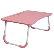 Table de lit Ordinateur portable Multi-usage Hauteur 26cm Pieds pliables rose
