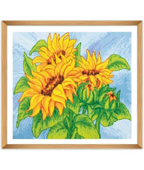 Kit Point de Croix Tournesol 38 x 34cm - Trimits Tournesol Jaune
