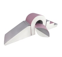 Set de blocs en mousse 4 éléments blanc gris violet - Velinda