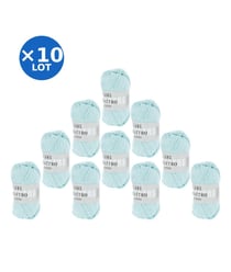 Lot de 10 pelotes QUATTRO de Lang Yarns – 500 g de coton mercerisé 172 Bleu