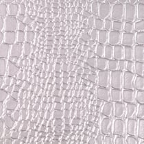 Tissu Simili cuir Croco Argent