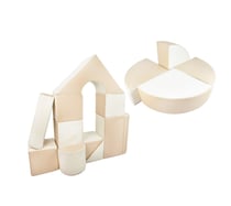 Set de 15 blocs en mousse le jeu blanc cappuccino