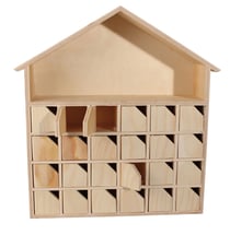 Calendrier de l'avent Maison DIY en BOIS 31x34x7 cm - Megacrea