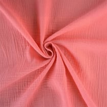 Coupon de tissu en double gaze de coton - Laize : 130 cm