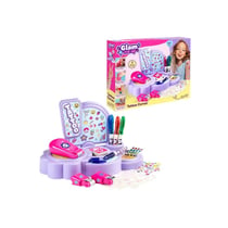 SMOBY Glam Tattoo Corner - Coffret tatouages temporaires métallisés, transferts et strass dès 6 ans
