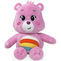 Peluche bisounours rose - toucalin 28 cm - doudou licence