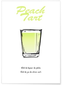 Affiche Shooter Peach Tart | A3 : 29,7x42cm
