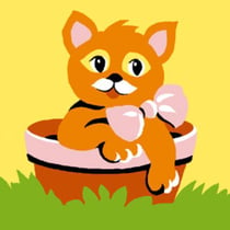 LUC - Kit canevas Soudan Chat 25x25cm