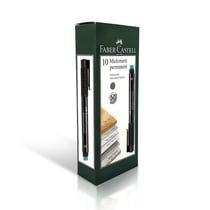 Lot de 10 marqueurs permanents pointe moyenne - FABER-CASTELL - Multimark - Noir