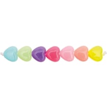 35 Perles coeur 12 mm - pastel