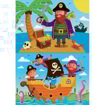 Puzzle tresor des pirates - bateau pirate 2 x 20 pieces - educa - 17149