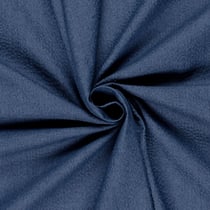 Tissu Jean Denim Seersucker uni Bleu denim