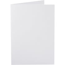 Carte pliée - 10,5 x 15 cm - Blanc - 10 pcs