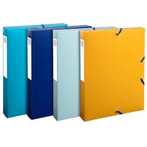 Boîte de classement polypropylène recyclé BeeBlue dos 40mm - A4 - Couleurs assorties - x 8 - Exacompta