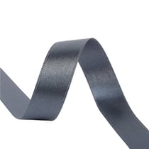 Bobine 25m ruban satin double face Gris Noir fabriqué en France