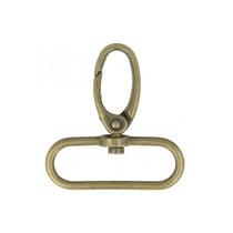 Mousqueton 40mm couleur or antique