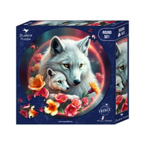 Puzzle 501 pièces - Puzzle Rond - Les Loups Blancs - Bluebird Puzzle