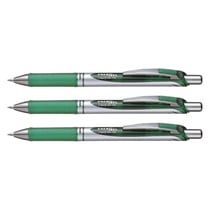 Lot de 3 stylos roller encre gel rétractable Pentel Energel BL77 Vert