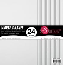 24 papiers Scrapbooking Calcaire - 300g/m2, H : 30,5 cm
