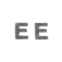 Lettres en cire - E - , argent, 9mm, 2 pces