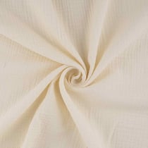 Coupon de tissu en double gaze de coton - Laize : 130 cm
