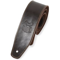 SOLDIER® Sangle Cuir Lisse Marron Brillant