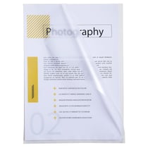 Sachet de 100 pochettes coin polypropylène grainé Budget - A4 - Cristal - x 10 - Exacompta