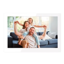 AGFA PHOTO Cadre Photo Connecté Realiview APF1000 Wi-Fi 10" LCD Ecran en Verre - Affichage Photos/Vidéos, Horloge, Météo, Rotation Auto, Mémoire 32Go, Appli FRAMEO iOS/Android Incluse - Blanc