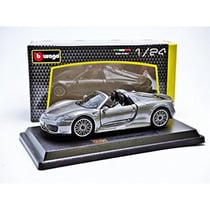 Miniature - BBURAGO - Porsche 918 Spyder - Échelle 1:24 - Métal/Plastique - Gris métallisé