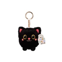 Peluche - PORTE-CLES EN PELUCHE KAWAII - MOKO MARU KITTY – CHAT NOIR – 9 CM