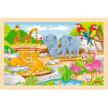 Puzzle réversible ferme et zoo 24 pcs - Goki
