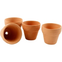 Pots de fleurs, H : 3,1 cm, d 3,4 cm, 48 pièces/ 1 Pq.