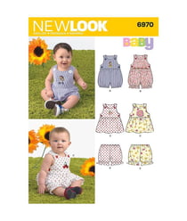 Patron New Look 6970 ensemble bébé taille n°0-12 MOIS