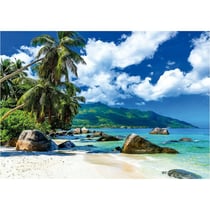 Puzzle seychelles au bord de la plage 1500 pieces - collection paysage mer montagne - educa 19564