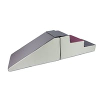 Lot de 2 grands blocs en mousse blanc gris violet - Velinda - Rouge