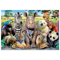 Puzzle photo selfie droles d'animaux sauvages 1000 pieces - serie speciale - educa - 15517