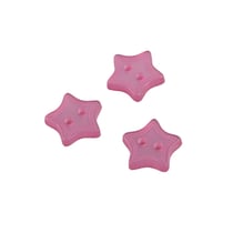 Lot de 3 boutons 2 trous étoile violet lilas 13mm