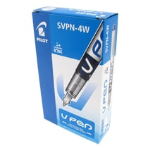 Lot de 12 stylos plume  plume jetable PILOT V-Pen - Bleu - Pointe ogive 0,4 mm - Non rechargeable
