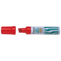 Lot de 12 Marqueurs Permanent SCA-6600 Corps Métal Pointe Biseau Extra large Rouge PILOT