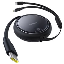 Baseus Câble Rétractable 2x USB-C 100W Charge Rapide et Transfert de données Noir