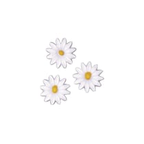 Motif en cire: Marguerites, 2,5 cm, 6 pces