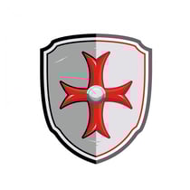 Bouclier mousse croix de malte